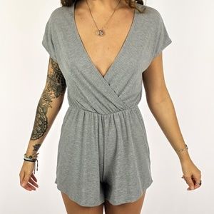 Ecote Grey Anthropologie Romper Comfy